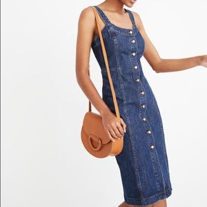 Madewell button-up denim dress tank
